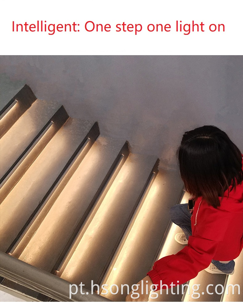 Novo sensor LED de LED Stair Sensor infravermelho e energia Night Light 22 Passos 264W Luz interna